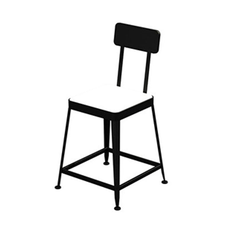 Glam Metal Stool Kitchen 4 Legs Counter Stool in Matte Finish