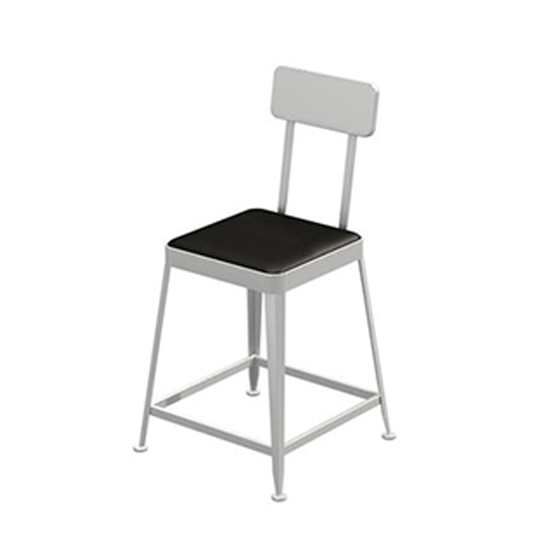 Glam Metal Stool Kitchen 4 Legs Counter Stool in Matte Finish