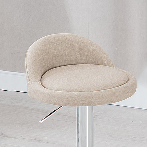 Scandinavian Metal Stool Round Seat Upholstered Counter Stool