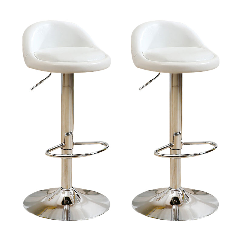 Scandinavian Metal Stool Round Seat Upholstered Counter Stool