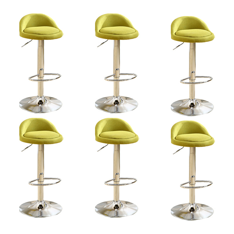 Scandinavian Metal Stool Round Seat Upholstered Counter Stool