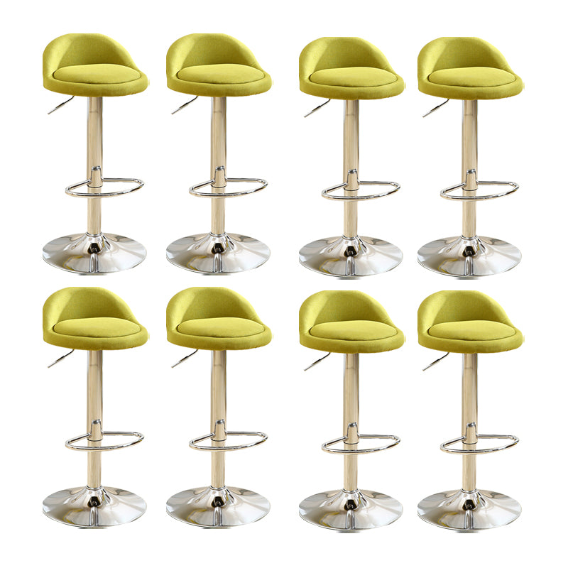 Scandinavian Metal Stool Round Seat Upholstered Counter Stool