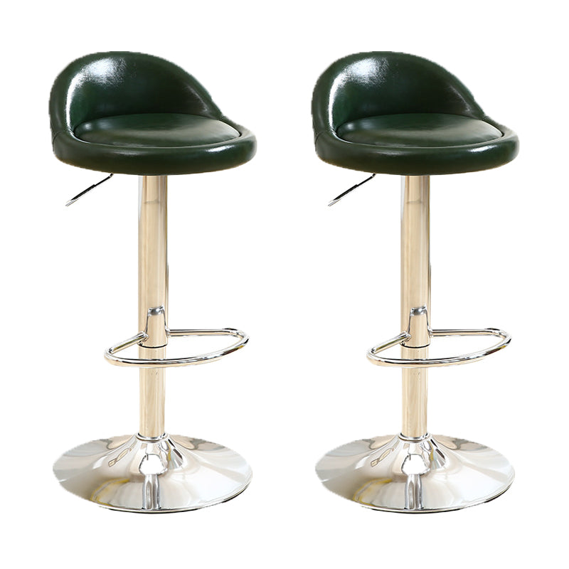 Scandinavian Metal Stool Round Seat Upholstered Counter Stool