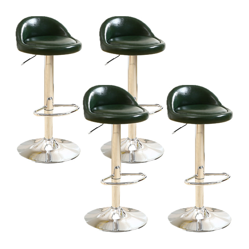 Scandinavian Metal Stool Round Seat Upholstered Counter Stool