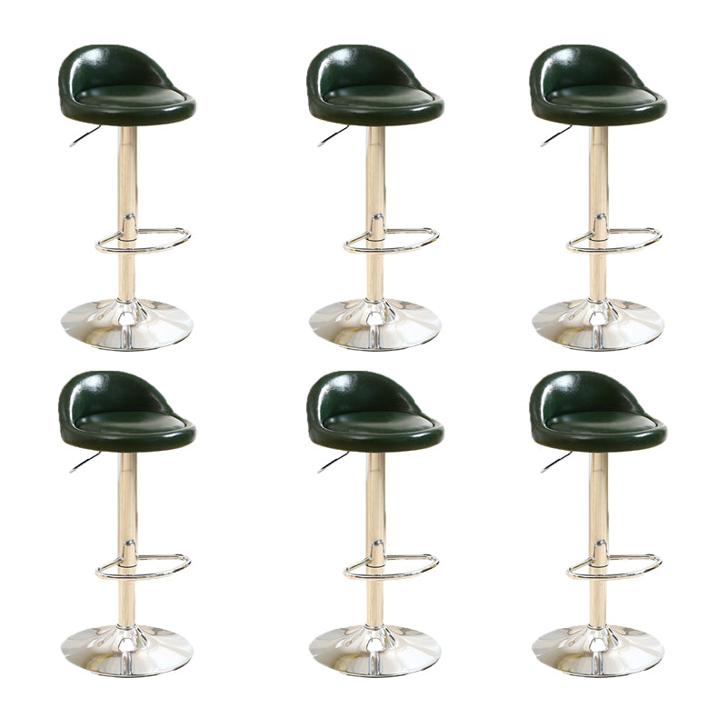 Scandinavian Metal Stool Round Seat Upholstered Counter Stool