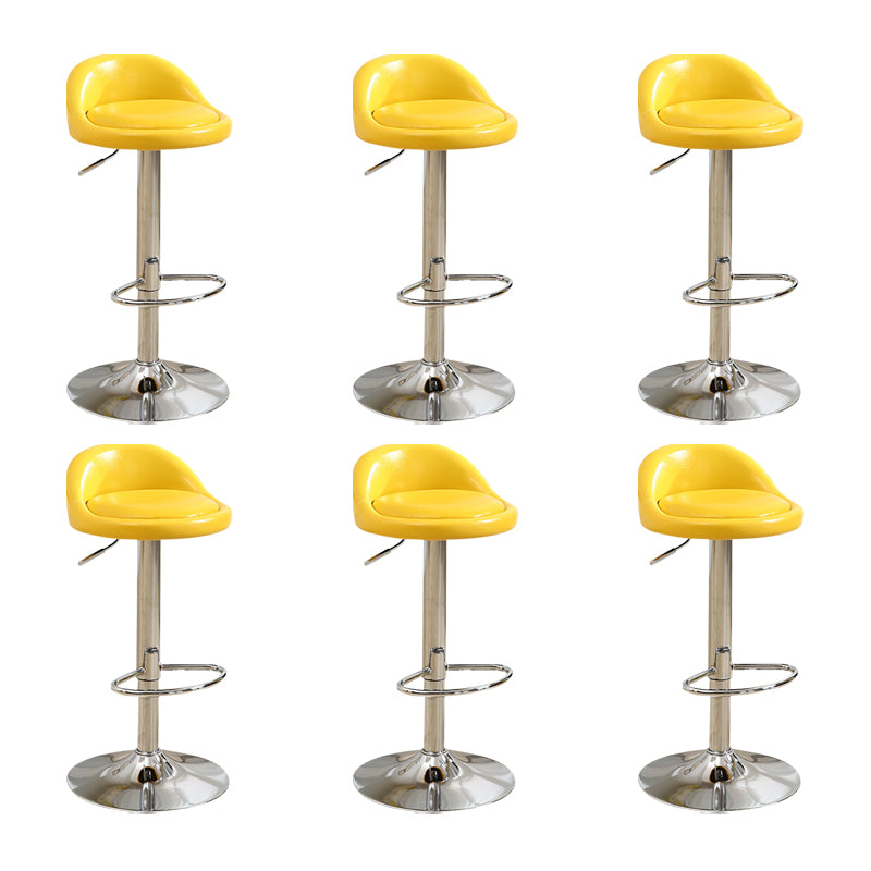 Scandinavian Metal Stool Round Seat Upholstered Counter Stool