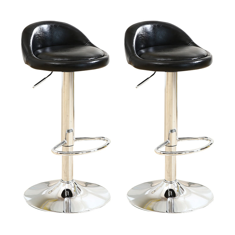 Scandinavian Metal Stool Round Seat Upholstered Counter Stool