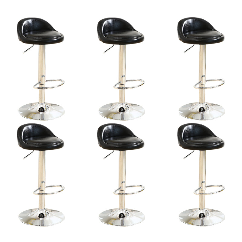 Scandinavian Metal Stool Round Seat Upholstered Counter Stool