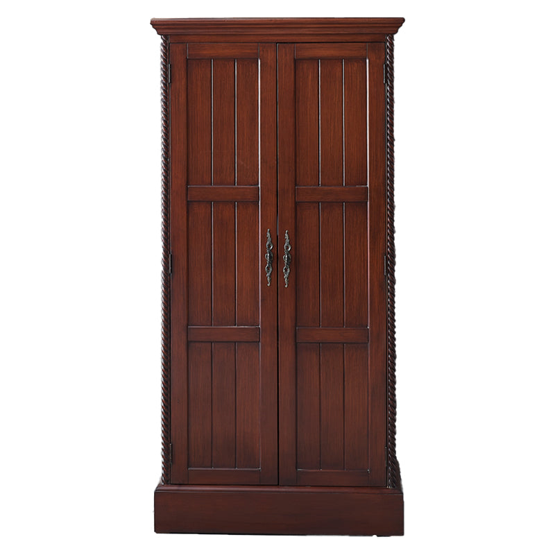 Birch Wardrobe Cabinet Traditional Hinged Wardrobe Armoire for Home
