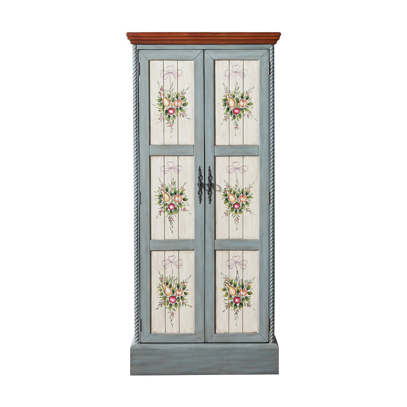 Birch Wardrobe Cabinet Traditional Hinged Wardrobe Armoire for Home