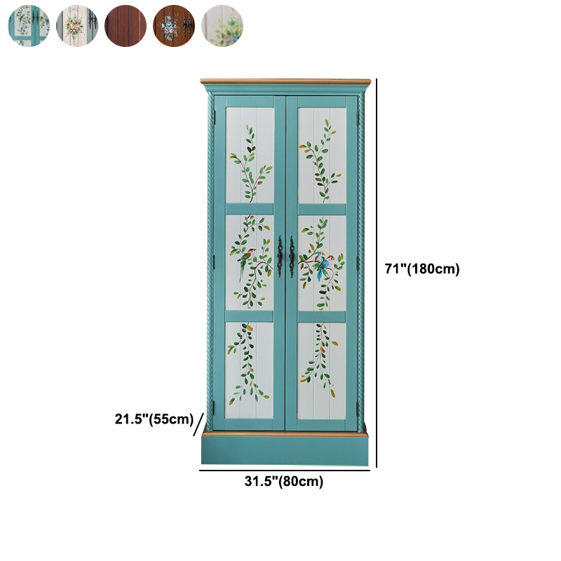 Birch Wardrobe Cabinet Traditional Hinged Wardrobe Armoire for Home
