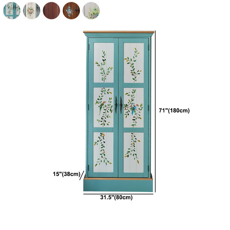 Birch Wardrobe Cabinet Traditional Hinged Wardrobe Armoire for Home