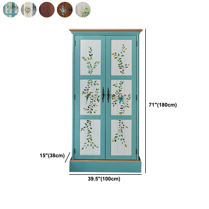 Birch Wardrobe Cabinet Traditional Hinged Wardrobe Armoire for Home