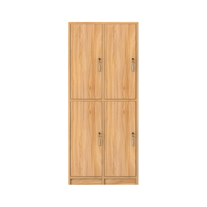 Light Wood Finish Contemporary Storage Cabinet Engineered Wood Indoor Cabinet