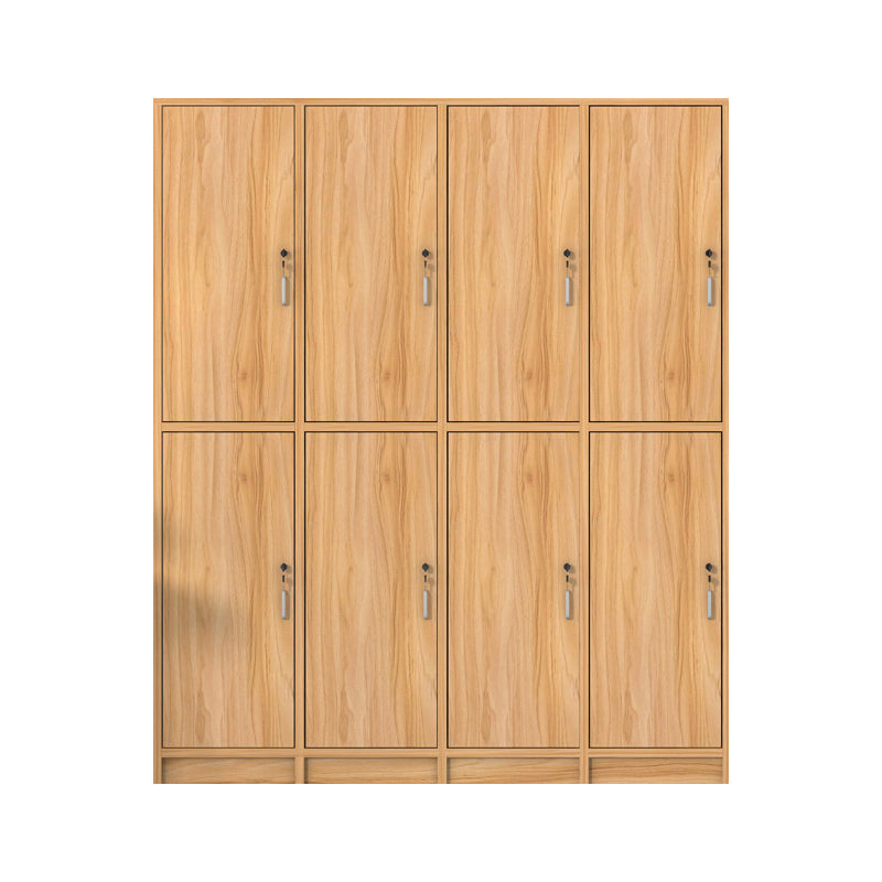 Light Wood Finish Contemporary Storage Cabinet Engineered Wood Indoor Cabinet