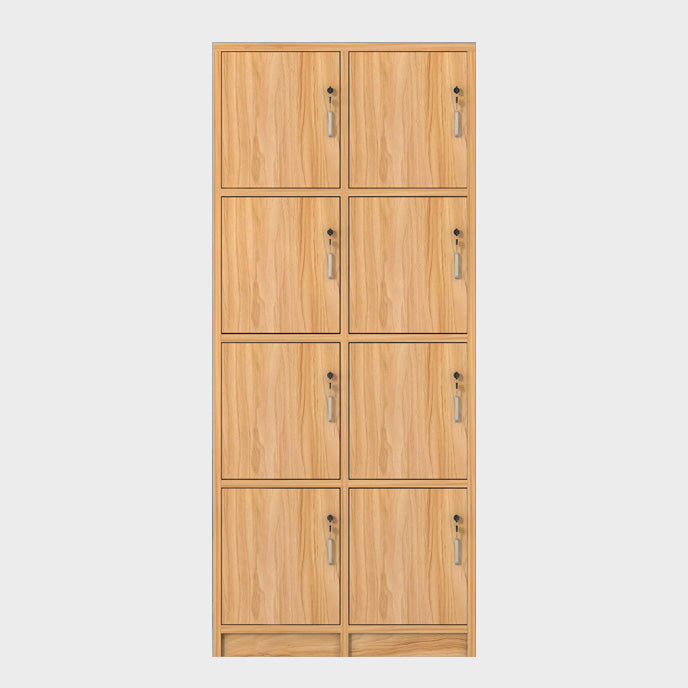 Light Wood Finish Contemporary Storage Cabinet Engineered Wood Indoor Cabinet