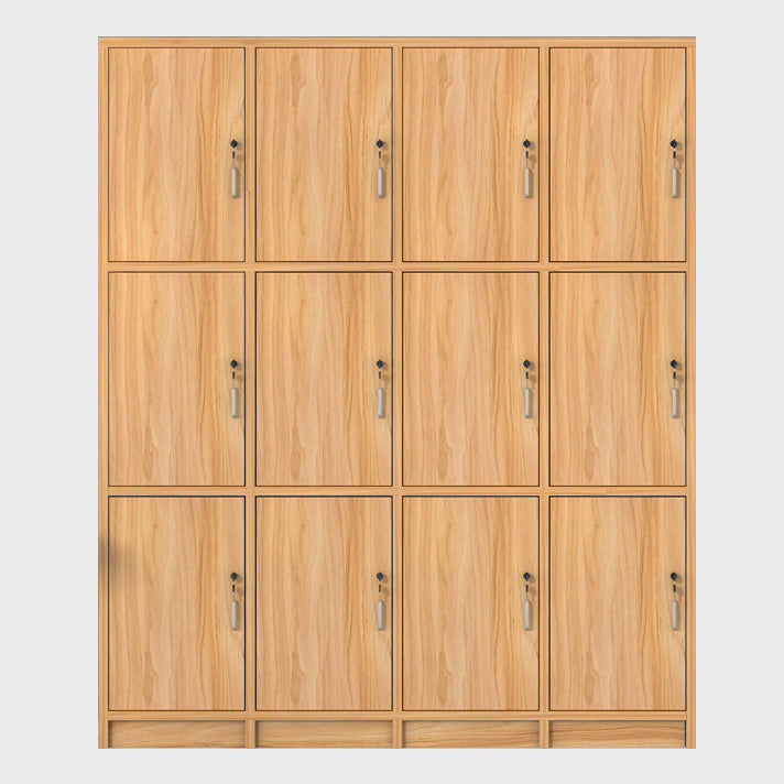 Light Wood Finish Contemporary Storage Cabinet Engineered Wood Indoor Cabinet