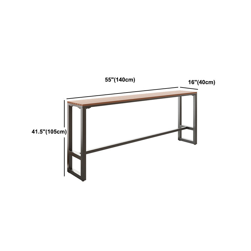 Modern Style Bar Table Set 1/2/5 Pieces Rectangle Bar Table with High Stools