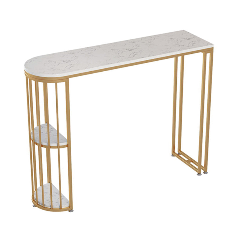 Glam 1/3 Pieces Bar Table Set Stone Counter Table with High Stools for Cafe