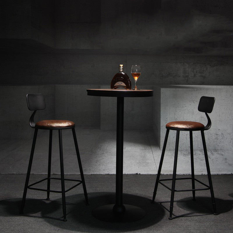 Industrial 1/2/3/4/5 Pieces Solid Wood Bar Table Set Fixed Counter Set for Home Use