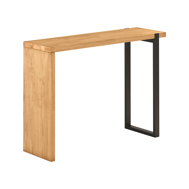 Indoor Modern Rectangle Counter Set 1/2/3 Pieces Solid Wood Table and Stool Set