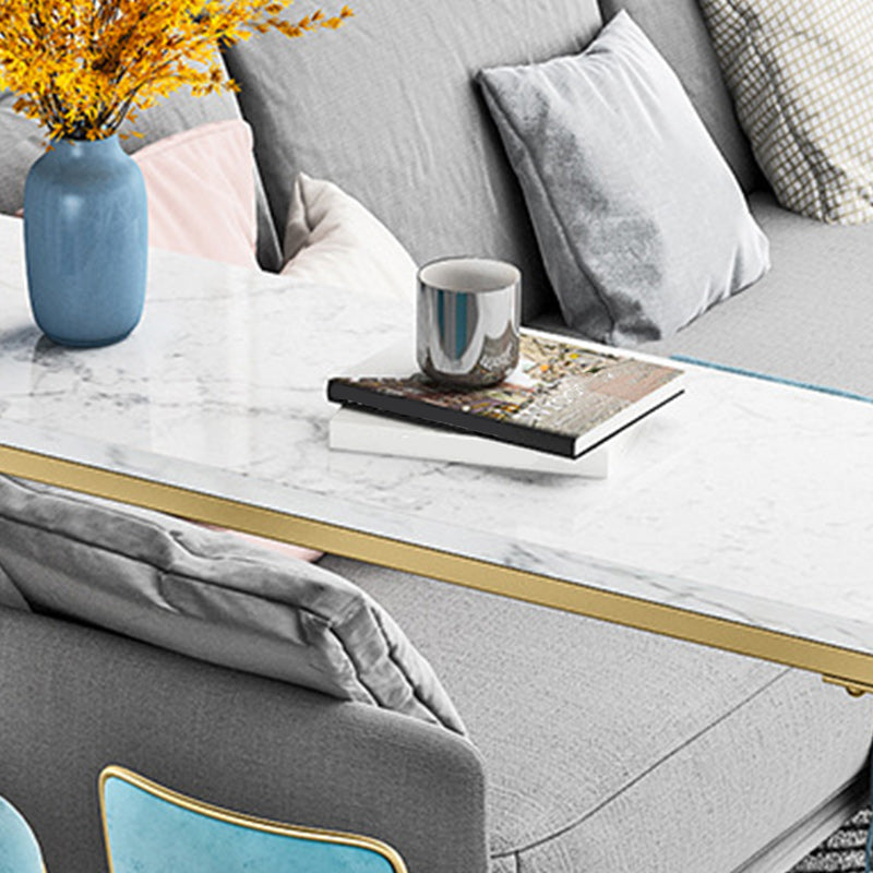 Glam Style 1/2/3 Pieces Faux Marble Bar Table Set Fixed Table Counter Set