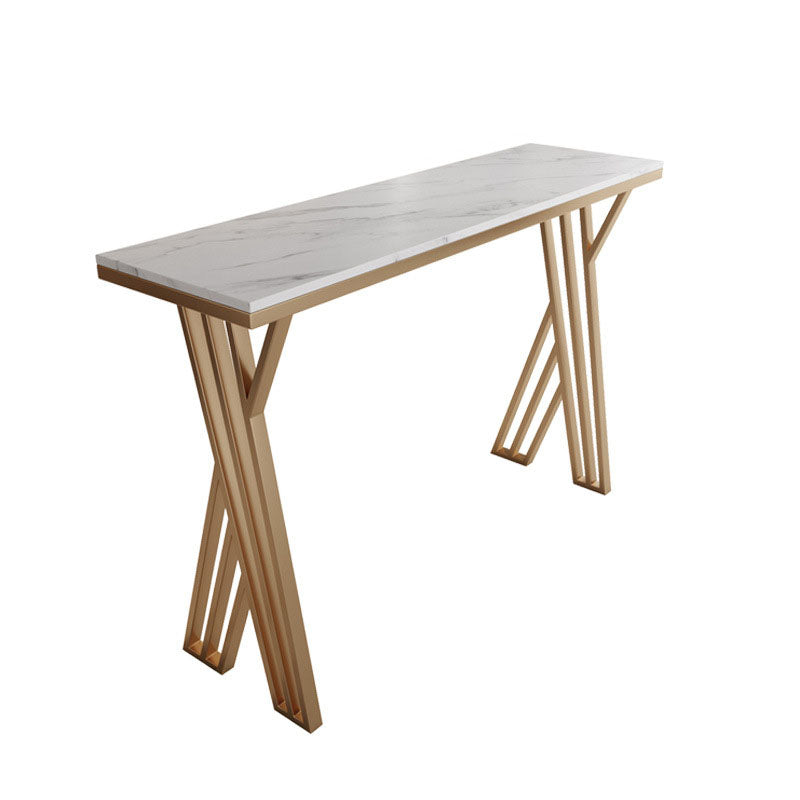 Luxurious Rectangular Pub Table Set 1/2/5 Pieces Artificial Marble Counter Table Set