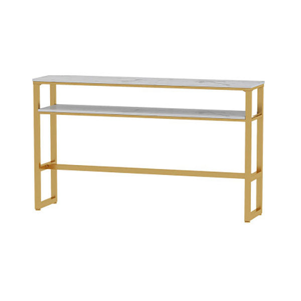 Glam Style 1/2/5 Pieces Faux Marble Bar Table Set Fixed Table Counter Set for Home Use