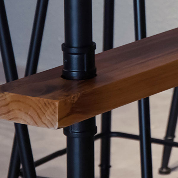 Industrial Style 1/2/7 Pieces Bar Table Set Rectangle Bar Table with High Wood Stools