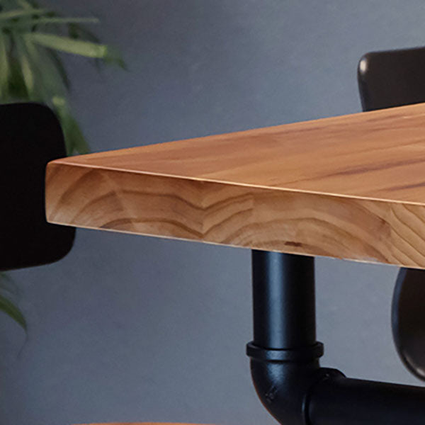 Industrial Style 1/2/7 Pieces Bar Table Set Rectangle Bar Table with High Wood Stools