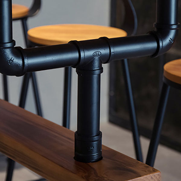 Industrial Style 1/2/7 Pieces Bar Table Set Rectangle Bar Table with High Wood Stools