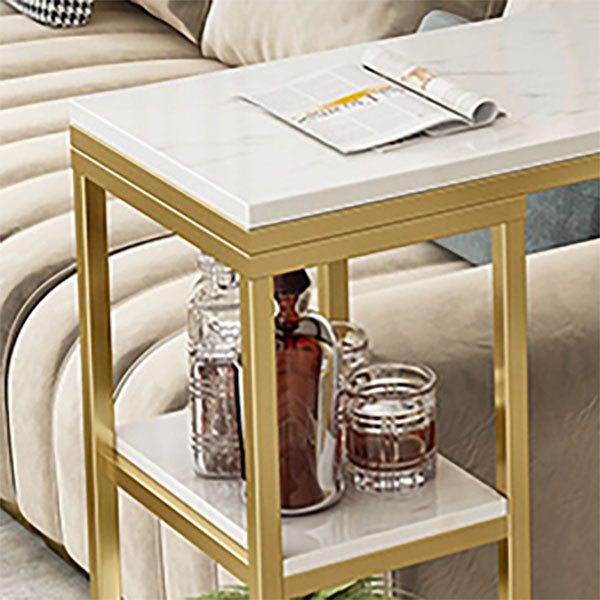 1/3 Pieces Luxurious Rectangular Pub Table Set Artificial Marble Top Bistro Table Set