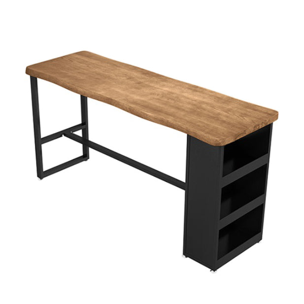 Indoor Modern Solid Wood Bistro Accent Dining Table Footrest Bistro Table with Storage