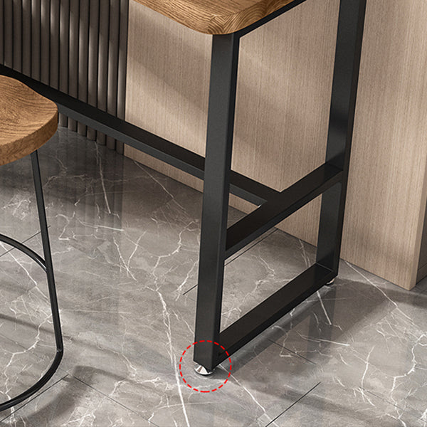 Indoor Modern Solid Wood Bistro Accent Dining Table Footrest Bistro Table with Storage