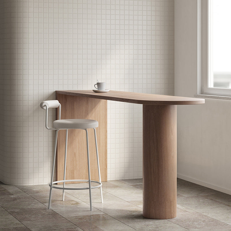 Solid Wood Bar Wine Table Modern Living Room Double Pedestal Bar Stool Table