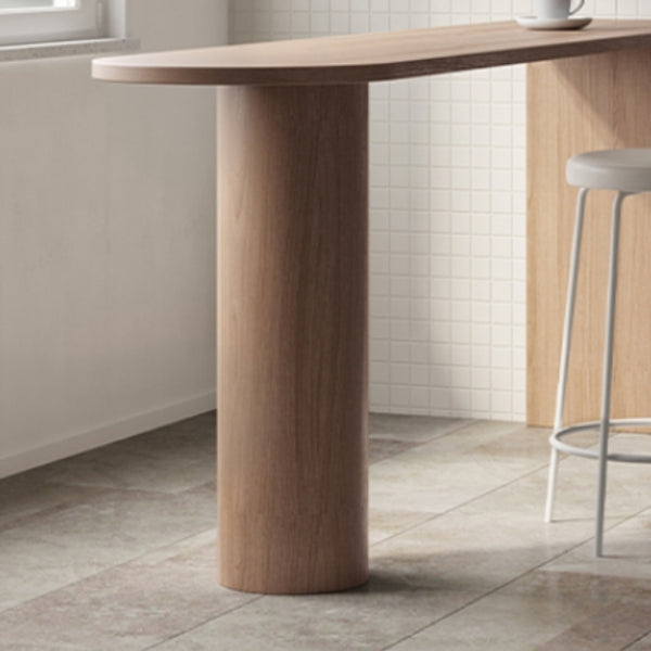 Solid Wood Bar Wine Table Modern Living Room Double Pedestal Bar Stool Table