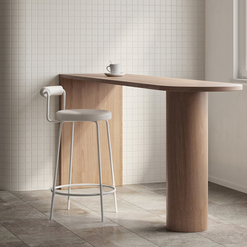 Solid Wood Bar Wine Table Modern Living Room Double Pedestal Bar Stool Table