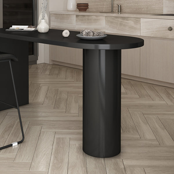 Indoor Double Pedestal Bistro Table Modern Wood Cocktail Bar Table