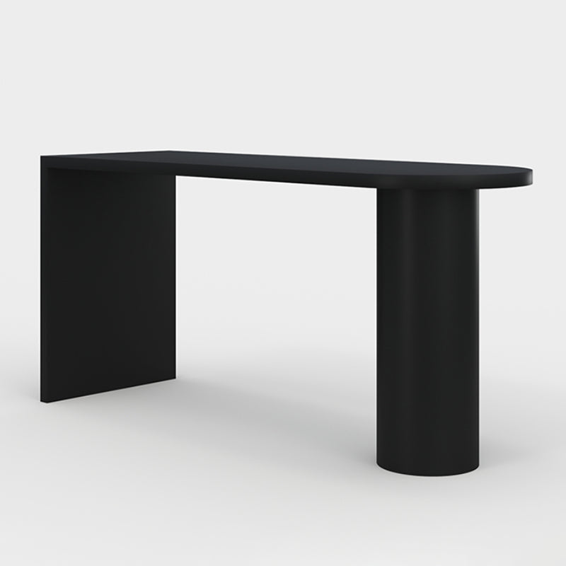 Indoor Double Pedestal Bistro Table Modern Wood Cocktail Bar Table