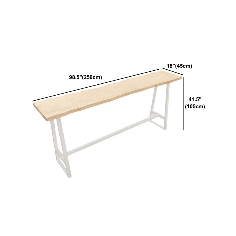 Modern Bar Set 1/2/5 Pieces Rectangle Trestle Wood and Metal Table and Stool Set