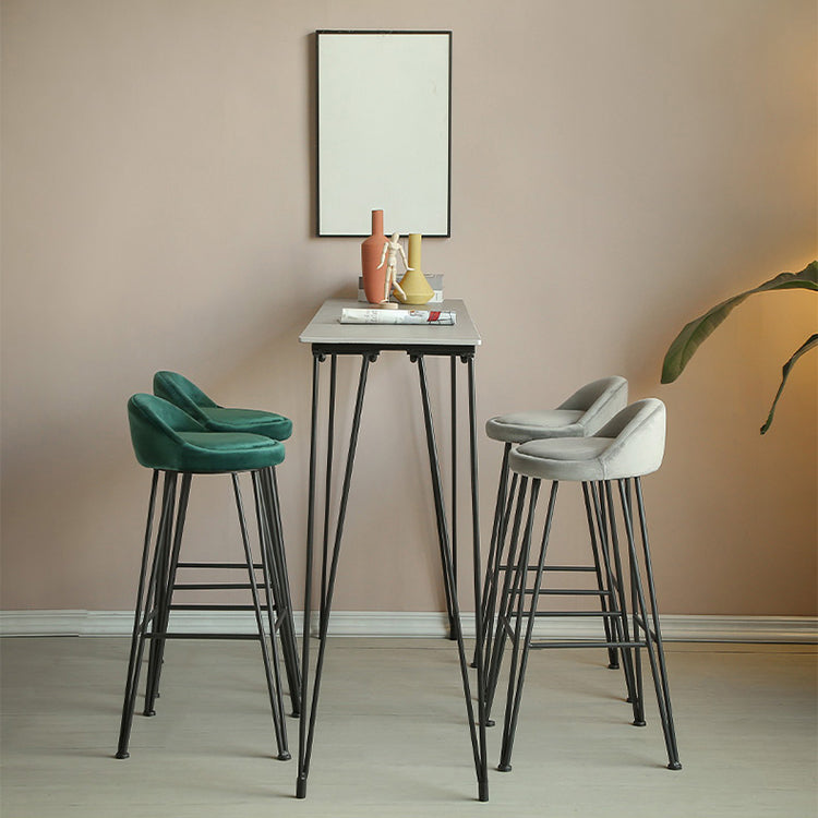 Rectangle Bar Table Industrial Stone Bar Wine Table with 4 Legs