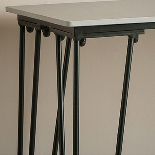 Rectangle Bar Table Industrial Stone Bar Wine Table with 4 Legs