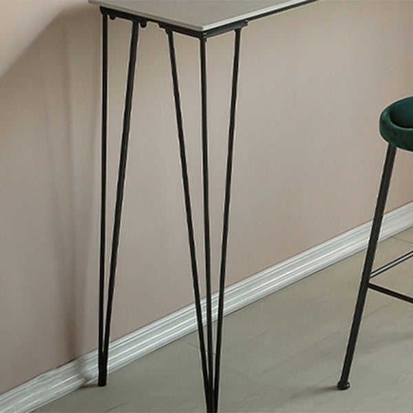 Rectangle Bar Table Industrial Stone Bar Wine Table with 4 Legs