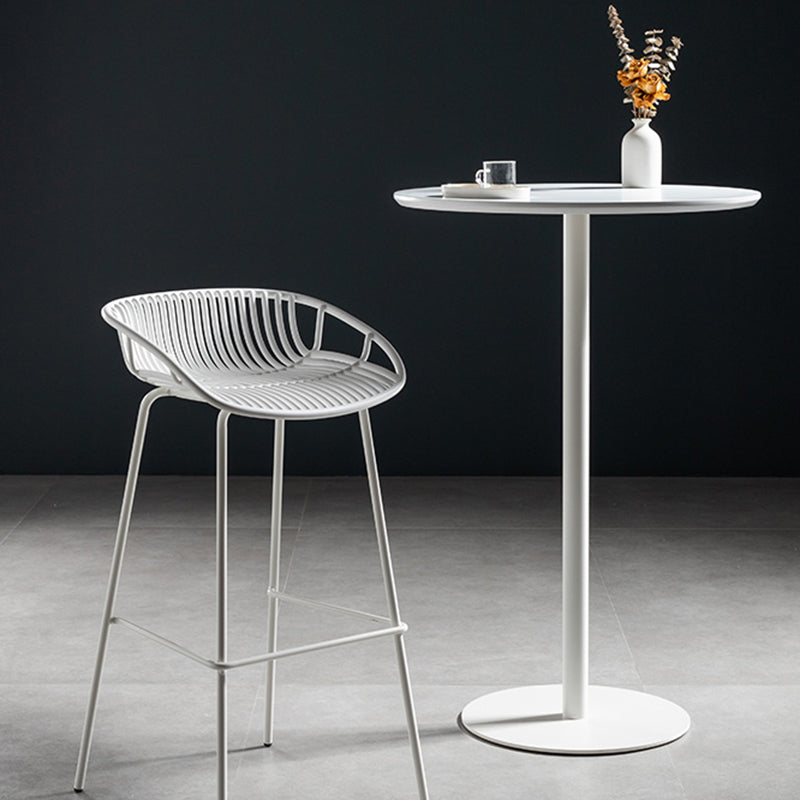 41.3"H Industrial Pedestal Pub Table Round Bistro Bar Solid Wood Table