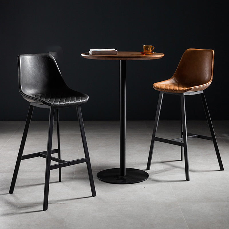 41.3"H Industrial Pedestal Pub Table Round Bistro Bar Solid Wood Table