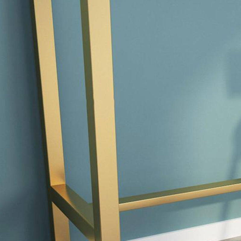 Stone Rectangle Bar Dining Table Modern Bar Table with Trestle Base