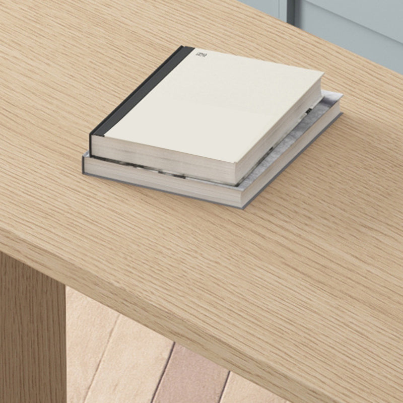 Contemporary Wood Bar Table Bistro Bar Desk with Double Pedestal