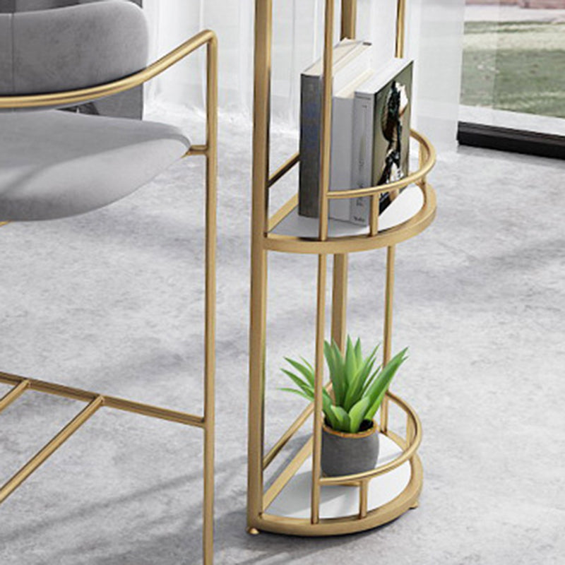 Traditional Luxury Stone Bar Dining Table Oval Bar Table with Double Pedestal