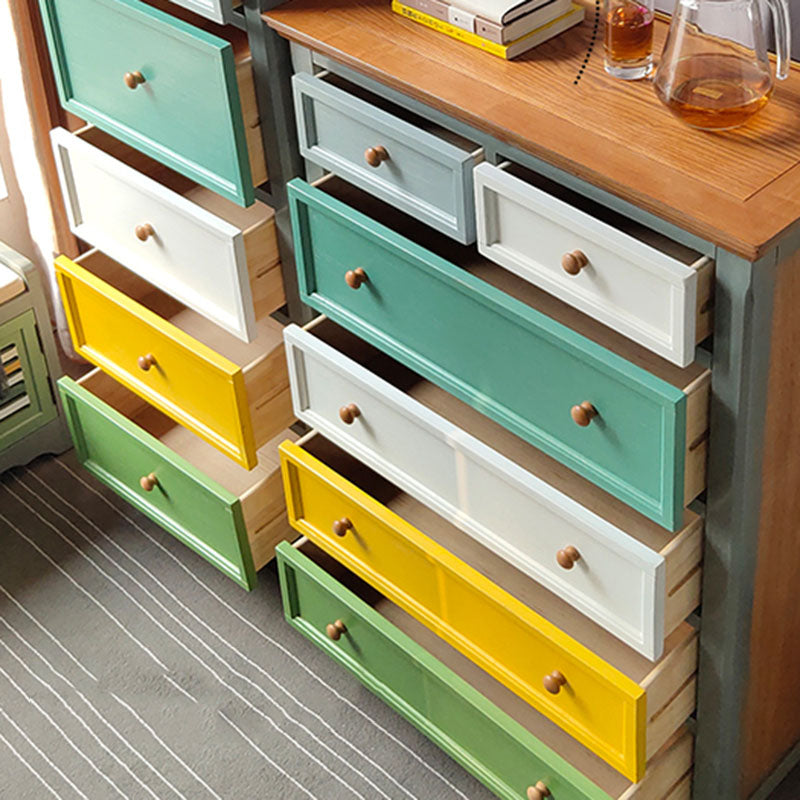 Bedroom Nautical Storage Chest 16" Wide Wooden Chest with Drawers