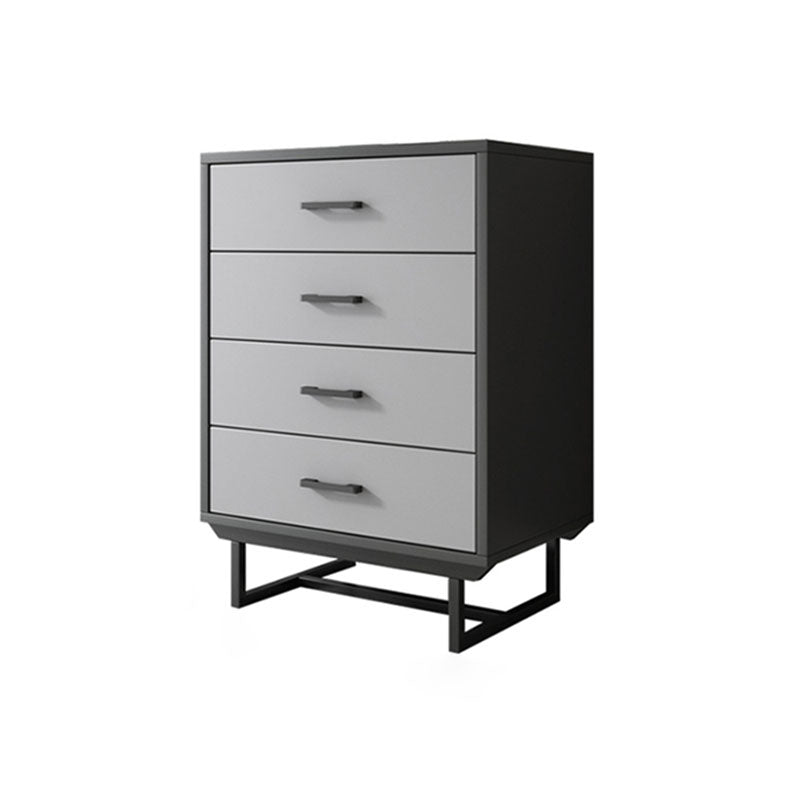 Glam Vertical Storage Chest Bedroom Wooden Chest with Drawers